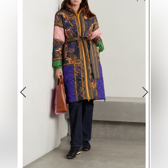 Anthropologie NWT Farm Rio Graphic Quilted Reversible Coat Size M. - Picture 9 of 11